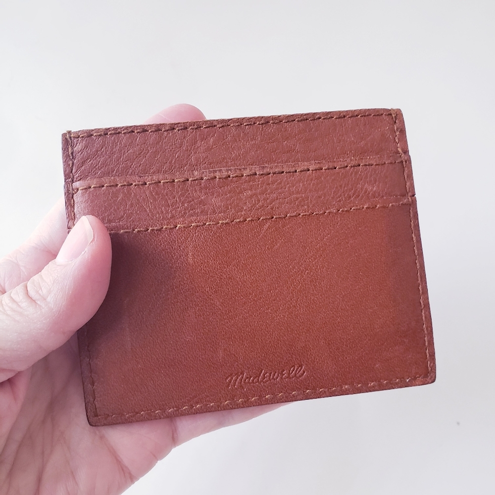 Madewell Tan Leather Credit Card Holder - Picture 7 of 7
